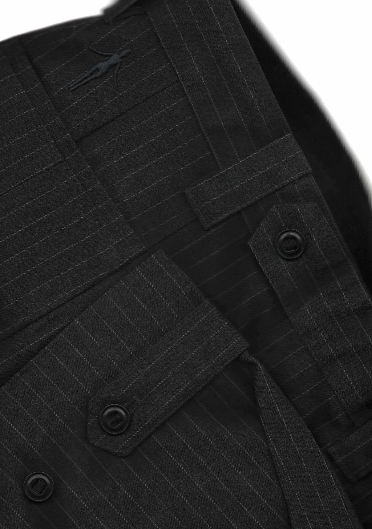 Modular Pleated_Trouser | Grey Pinstripe