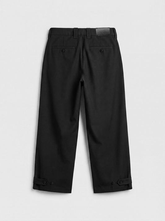 Modular Pleated_Trouser | Pure black