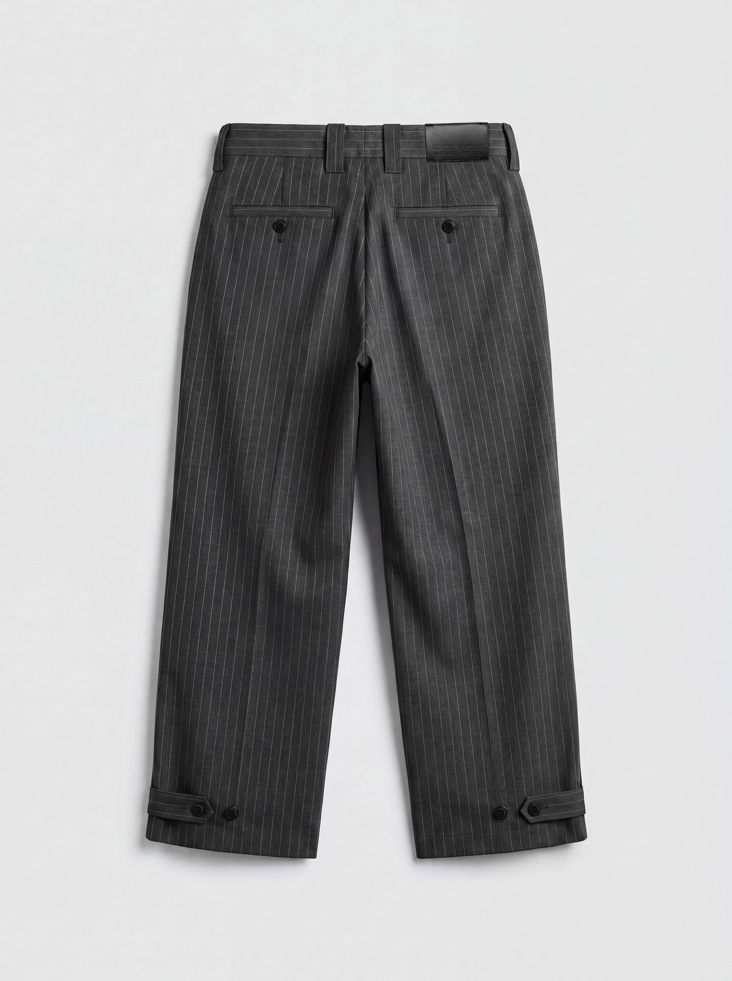 Modular Pleated_Trouser | Grey Pinstripe